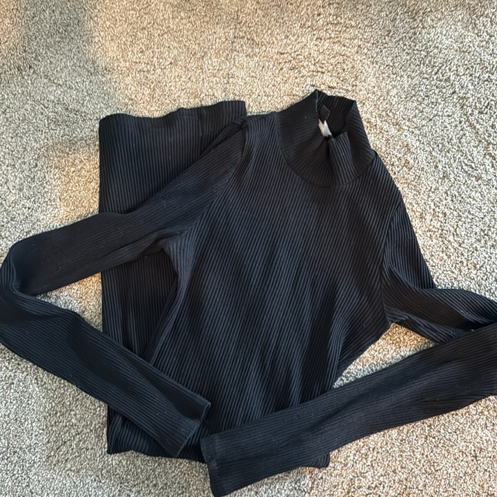 Lulus Ribbed long sleeve dress - Picture 4 of 4